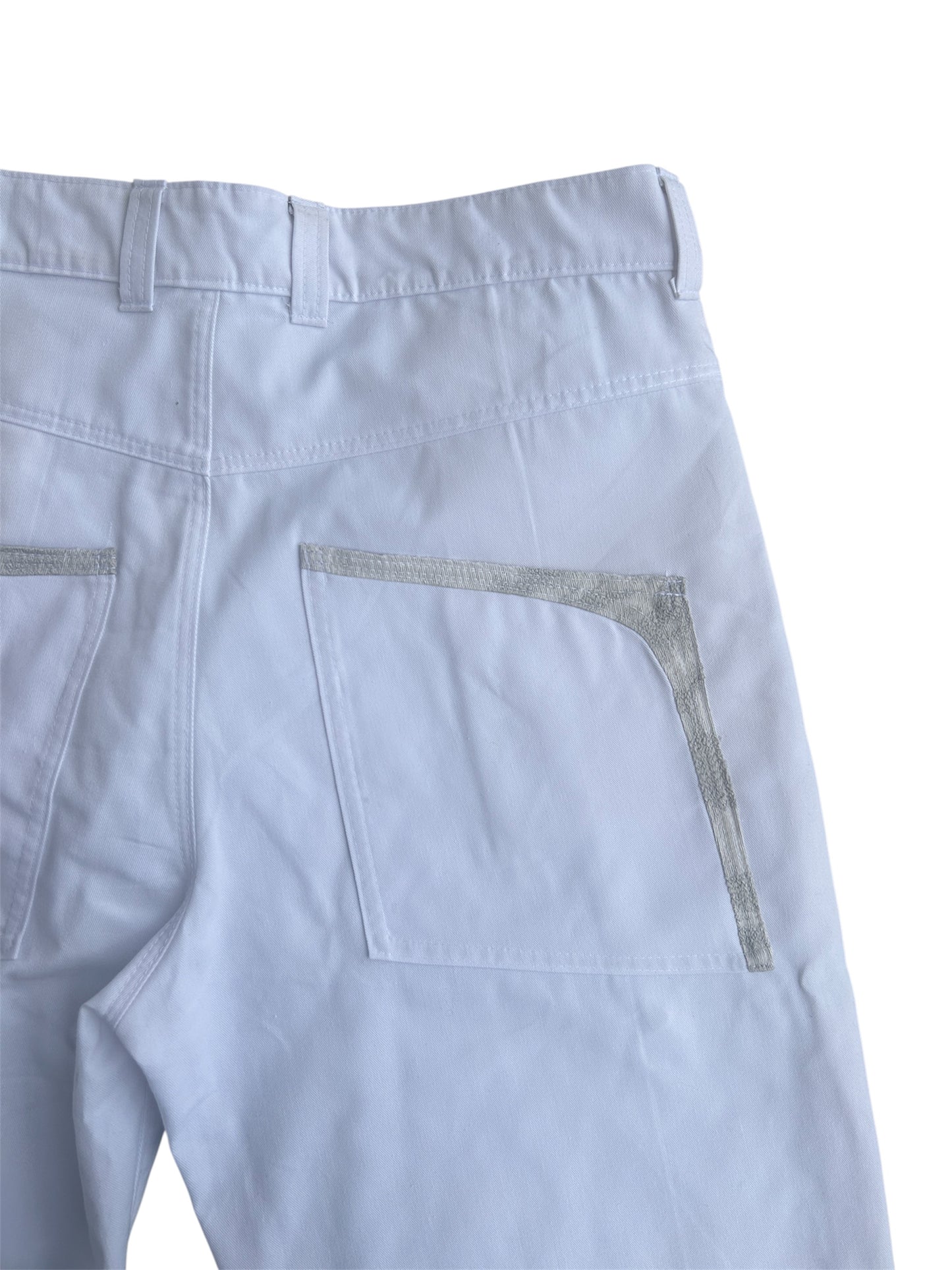1/1 White Waist Zip Pants