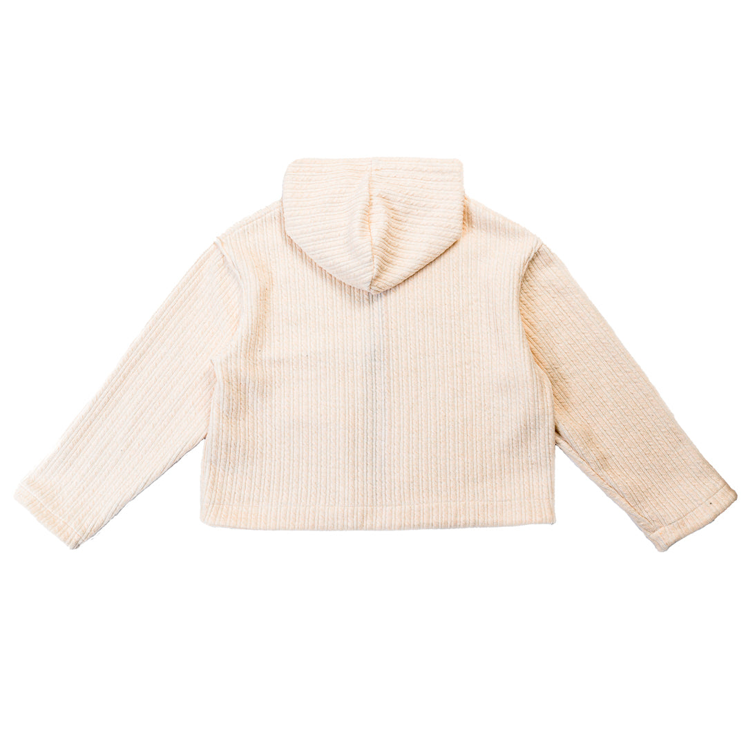 1/1 Ecru Knit Zip Up