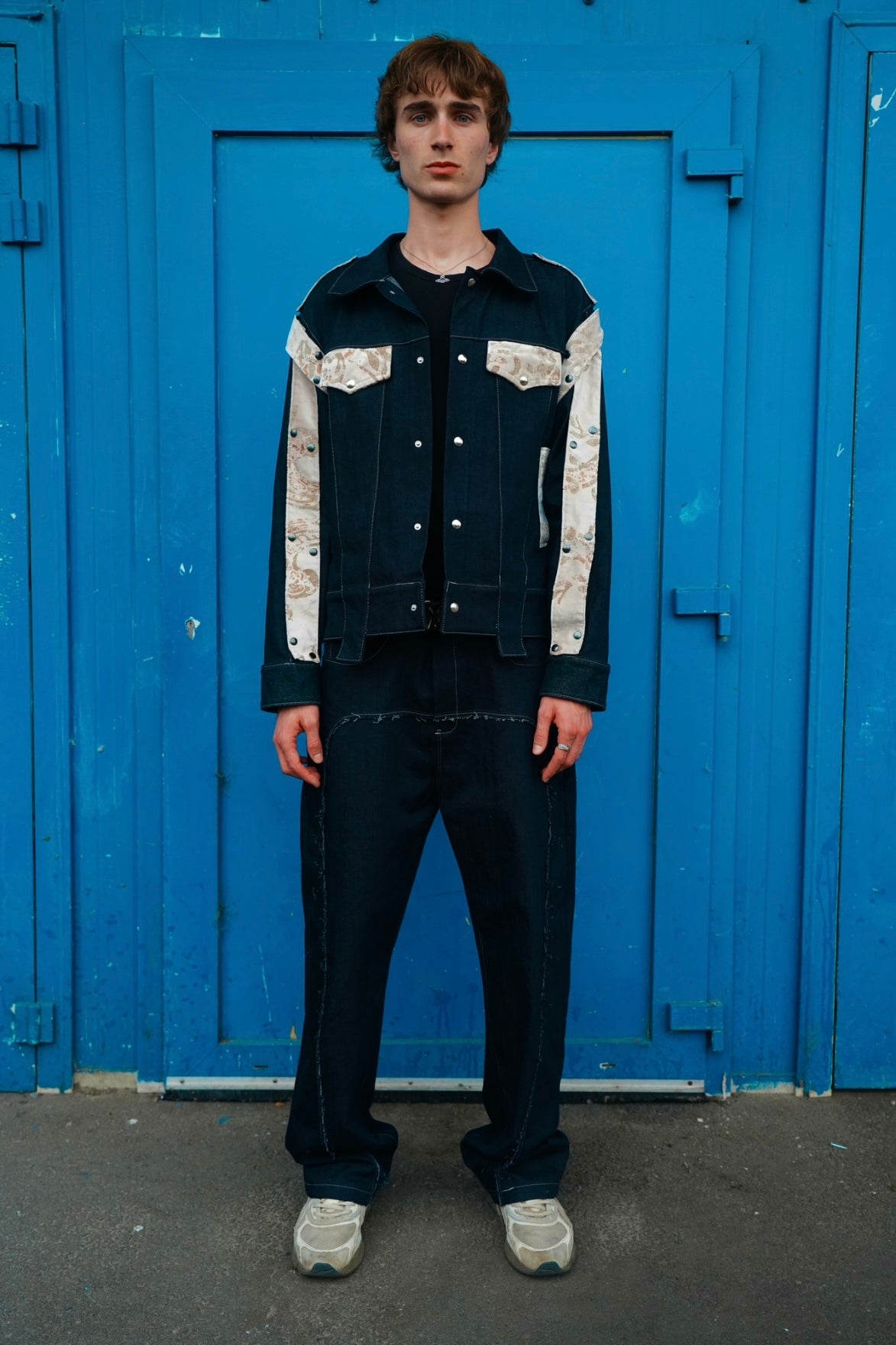 1/1 Denim Beige Patch Jacket