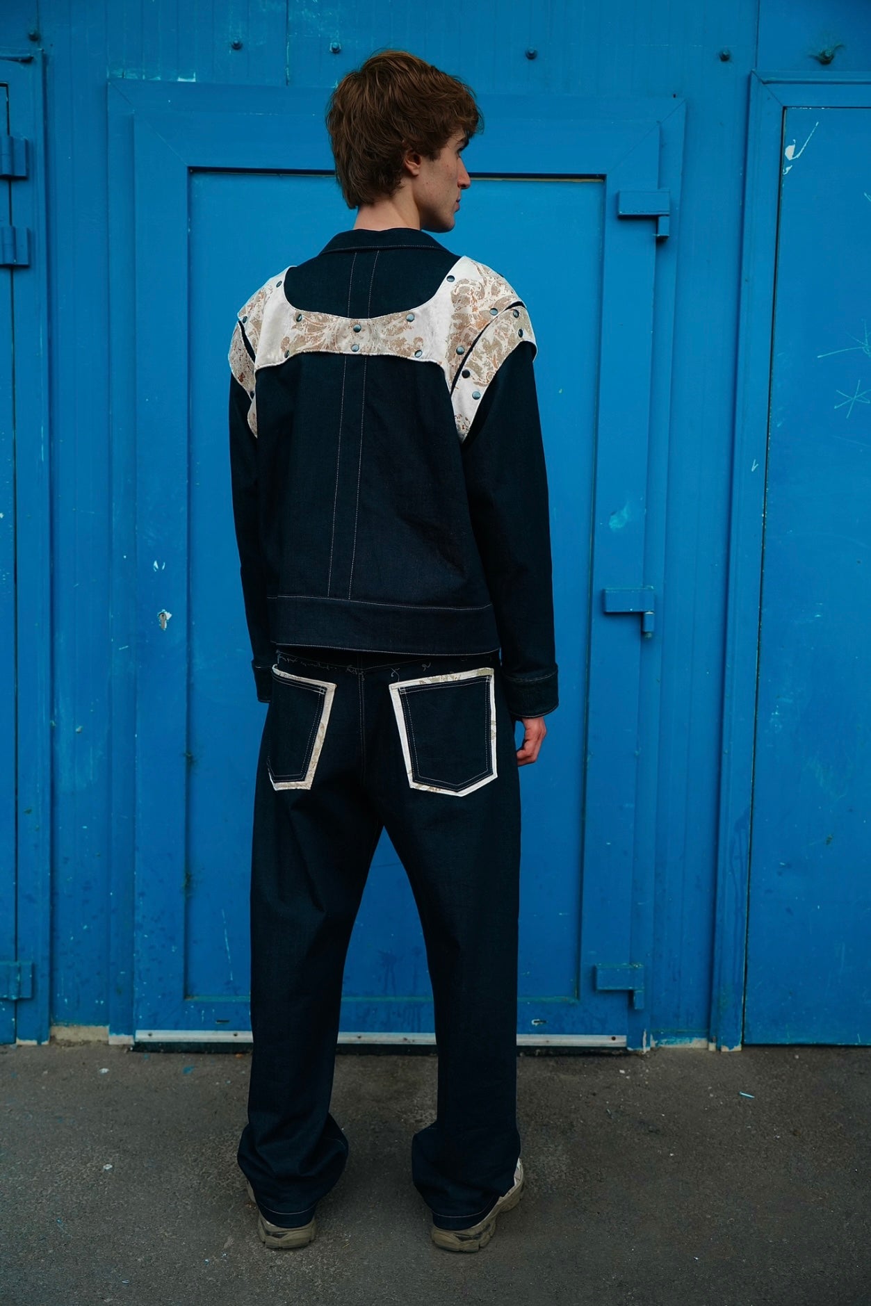 1/1 Denim Beige Patch Jacket