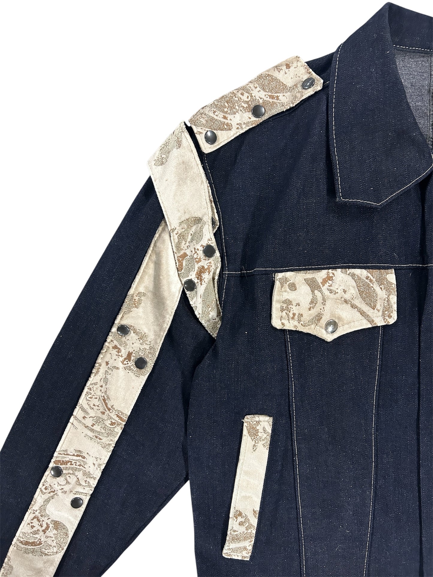 1/1 Denim Beige Patch Jacket